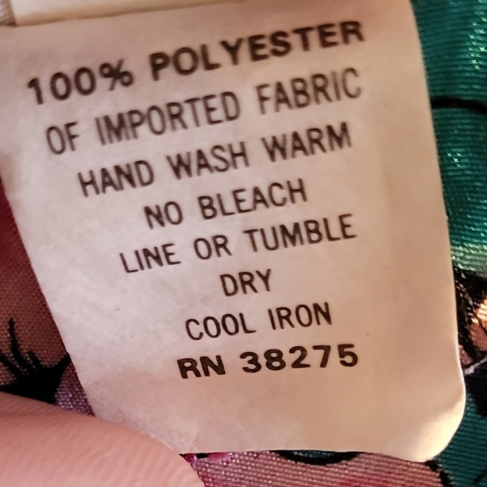 Vintage Evanna Colorful Floral Long Sleeve Blouse Made In USA Size 12 - Picture 9 of 9